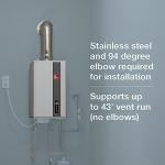 Rheem Indoor Tankless Natural Gas Water Heater, 9.5 GPM