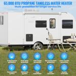 High-Efficiency RV Tankless Water Heater 65,000 BTU