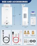 Kohree Portable Tankless Propane Water Heater, 10L