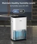 Bristou 34 Pint Quiet Dehumidifier for Home