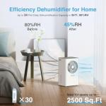 30 Pint Dehumidifier with Smart Controls for Home