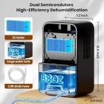 Quiet Portable Dehumidifier with Timer for Home