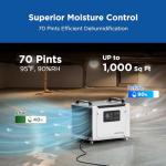 Moiswell 70 Pints Energy Star Dehumidifier