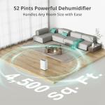 Kesnos 52 Pint Energy Star Dehumidifier for Home