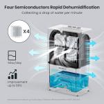 96oz DDVIVAL Dehumidifier with 7 Color LED Light