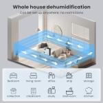 96oz DDVIVAL Dehumidifier with 7 Color LED Light