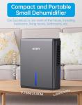 MORFY 80 OZ Compact Dehumidifier with LED Lights