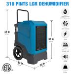 MOUNTO 310 Pints Portable Heavy-Duty Dehumidifier
