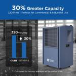 Moiswell 305 Pint Commercial Dehumidifier for Large Spaces