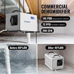 BLUEDEEP 70 Pint Commercial Dehumidifier with Hose