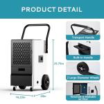 EUHOMY 160 Pints Commercial Dehumidifier with Hose