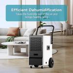 EUHOMY 160 Pints Commercial Dehumidifier with Hose