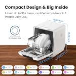 COMFEE' Portable Countertop Dishwasher with 7 Programs