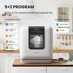 COMFEE' Portable Countertop Dishwasher with 7 Programs