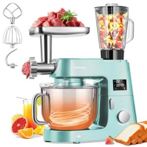 VIVOHOME 9-in-1 Stand Mixer with Timer and Attachments