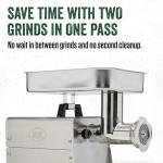 LEM BigBite #22 Stainless Steel Electric Meat Grinder