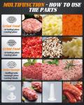 Powerful Electric Meat Grinder with Stainless Steel Blades