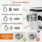 Anatole Heavy-Duty Electric Meat Grinder - 1.5 HP