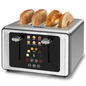 Whall 4-Slice Touch Screen Stainless Steel Toaster