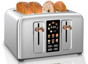 4-Slice Touchscreen Toaster with LCD Display