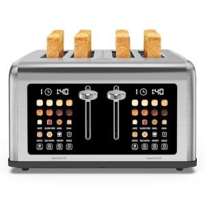 Digital Touch Screen 4 Slice Stainless Steel Toaster