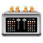 Digital Touch Screen 4 Slice Stainless Steel Toaster
