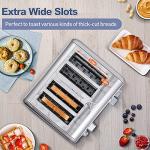 CUSIMAX 4-Slice Toaster with LED Display & Wide Slots