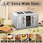 4-Slice Touchscreen Toaster with LCD Display