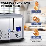 CUSIMAX 4-Slice Toaster with LED Display & Wide Slots