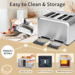 4-Slice Touchscreen Toaster with LCD Display