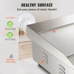 VEVOR 22" Electric Flat Top Griddle, 1600W