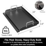 Universal Nonstick Griddle for Gas Grill - 23"x16
