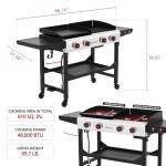 Royal Gourmet 4-Burner Portable Gas Grill & Griddle