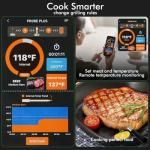 Bluetooth Meat Thermometer with Thin Probe & Remote Tracking
