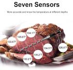 Wireless Meat Thermometer with 7 Sensors and Temp Alerts