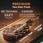 Wireless Meat Thermometer with Smart Digital Probe