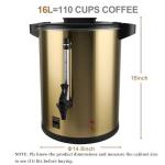 Perossia 110-Cup Stainless Steel Coffee Urn
