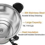 Perossia 110-Cup Stainless Steel Coffee Urn