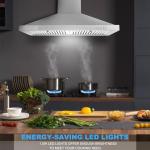 Tieasy 30-Inch Stainless Steel Range Hood with LED