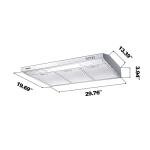 CIARRA 30-Inch Convertible Ductless Range Hood