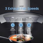 COMFEE' 30" Wall Mount Range Hood with LED Lights