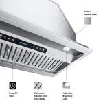 IKTCH 42" Stainless Steel Range Hood with Lights