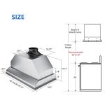 IKTCH 42" Stainless Steel Range Hood with Lights