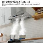 IKTCH 36" Stainless Steel Wall Mount Range Hood