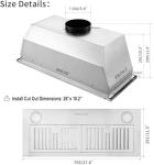 Zomagas 30" Stainless Steel Range Hood Insert