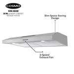 Cosmo 30" Under Cabinet Range Hood - Stainless Steel