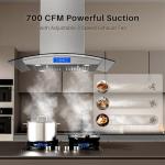 FIREGAS 30” Island Kitchen Range Hood with LED