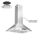 Cosmo 30" Lumin Island Range Hood, 380 CFM