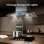 FIREGAS 30” Island Kitchen Range Hood with LED