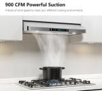 IKTCH 30" Under Cabinet Range Hood, Stainless Steel